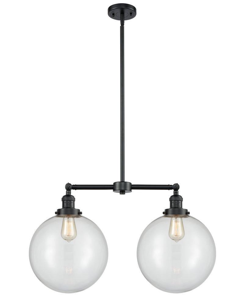 Innovations 209-OB-G202-12 Two Light Island Pendant, Oil Rubbed Bronze