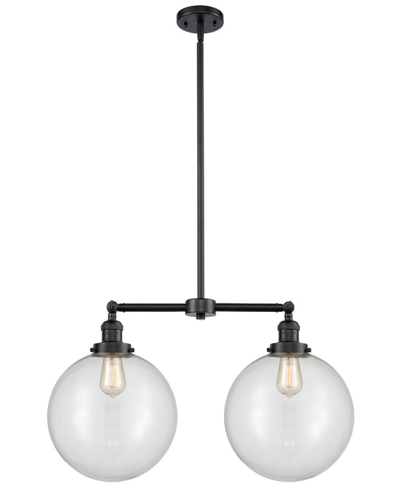 Innovations 209-OB-G202-12 Two Light Island Pendant, Oil Rubbed Bronze