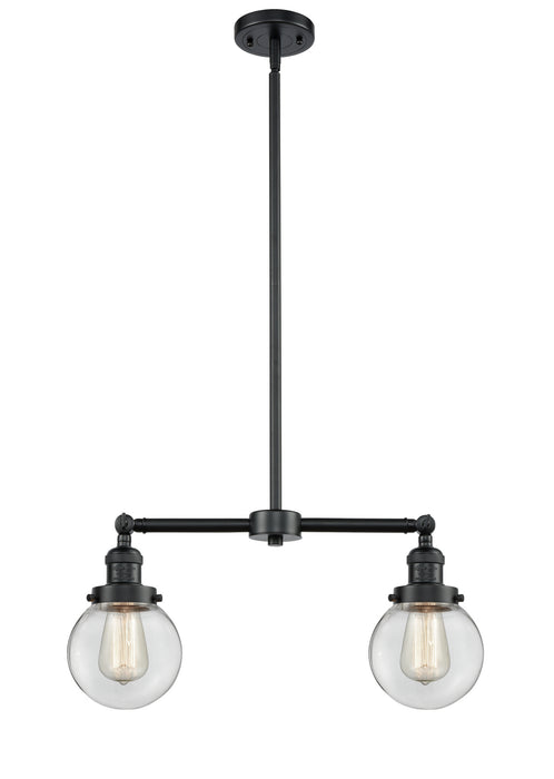 Innovations 209-OB-G202-6-LED LED Island Pendant, Oil Rubbed Bronze
