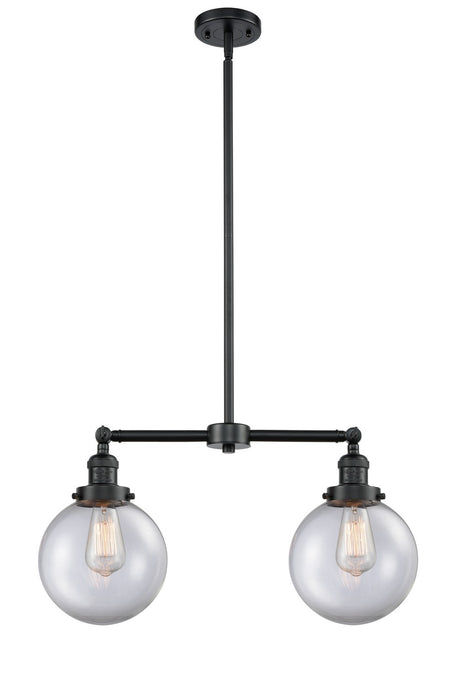 Innovations 209-OB-G202-8-LED LED Island Pendant, Oil Rubbed Bronze