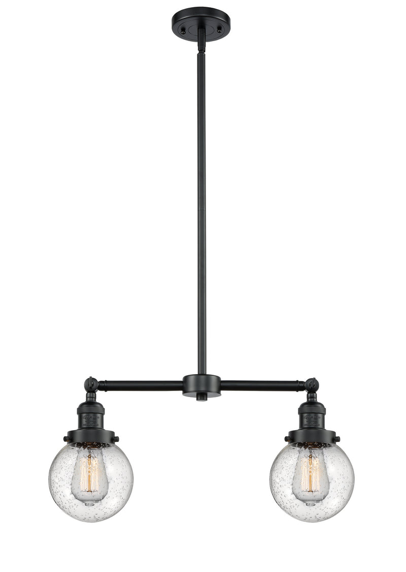 Innovations 209-OB-G204-6-LED LED Island Pendant, Oil Rubbed Bronze