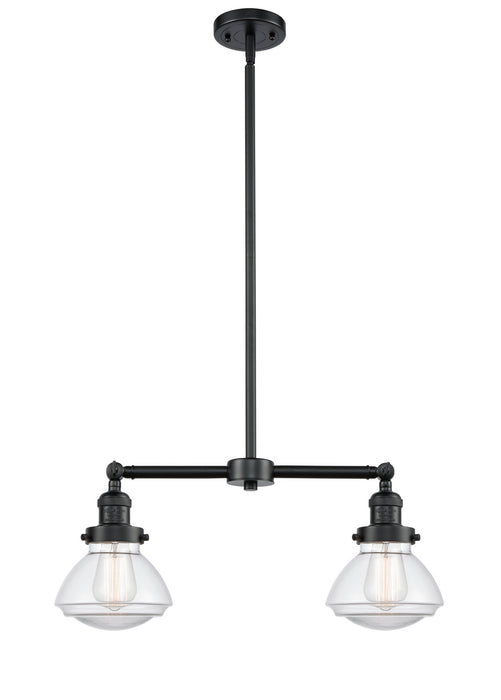 Innovations 209-OB-G322 Two Light Island Pendant, Oil Rubbed Bronze