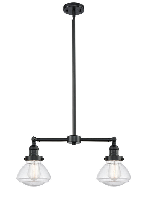 Innovations 209-OB-G324 Two Light Island Pendant, Oil Rubbed Bronze