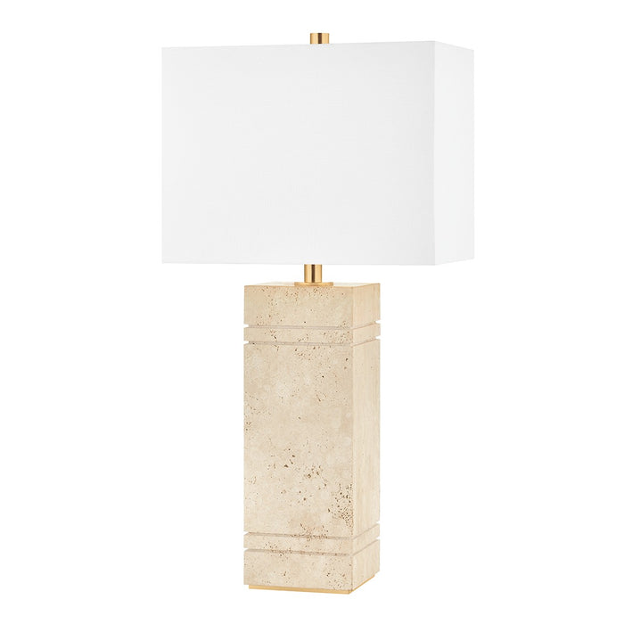 Hudson Valley L1620-AGB One Light Table Lamp, Aged Brass