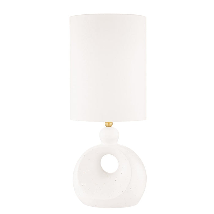 Hudson Valley L1850-AGB/CWS One Light Table Lamp, Aged Brass/White Ceramic