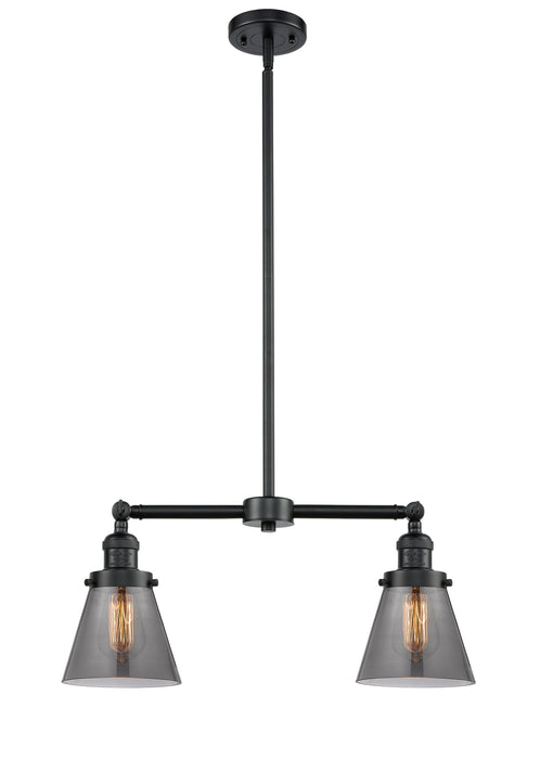 Innovations 209-OB-G63 Two Light Island Pendant, Oil Rubbed Bronze