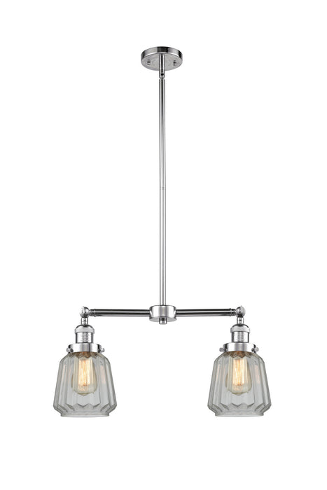 Innovations 209-PC-G142 Two Light Island Pendant, Polished Chrome