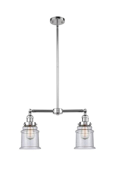 Innovations 209-PC-G184 Two Light Island Pendant, Polished Chrome