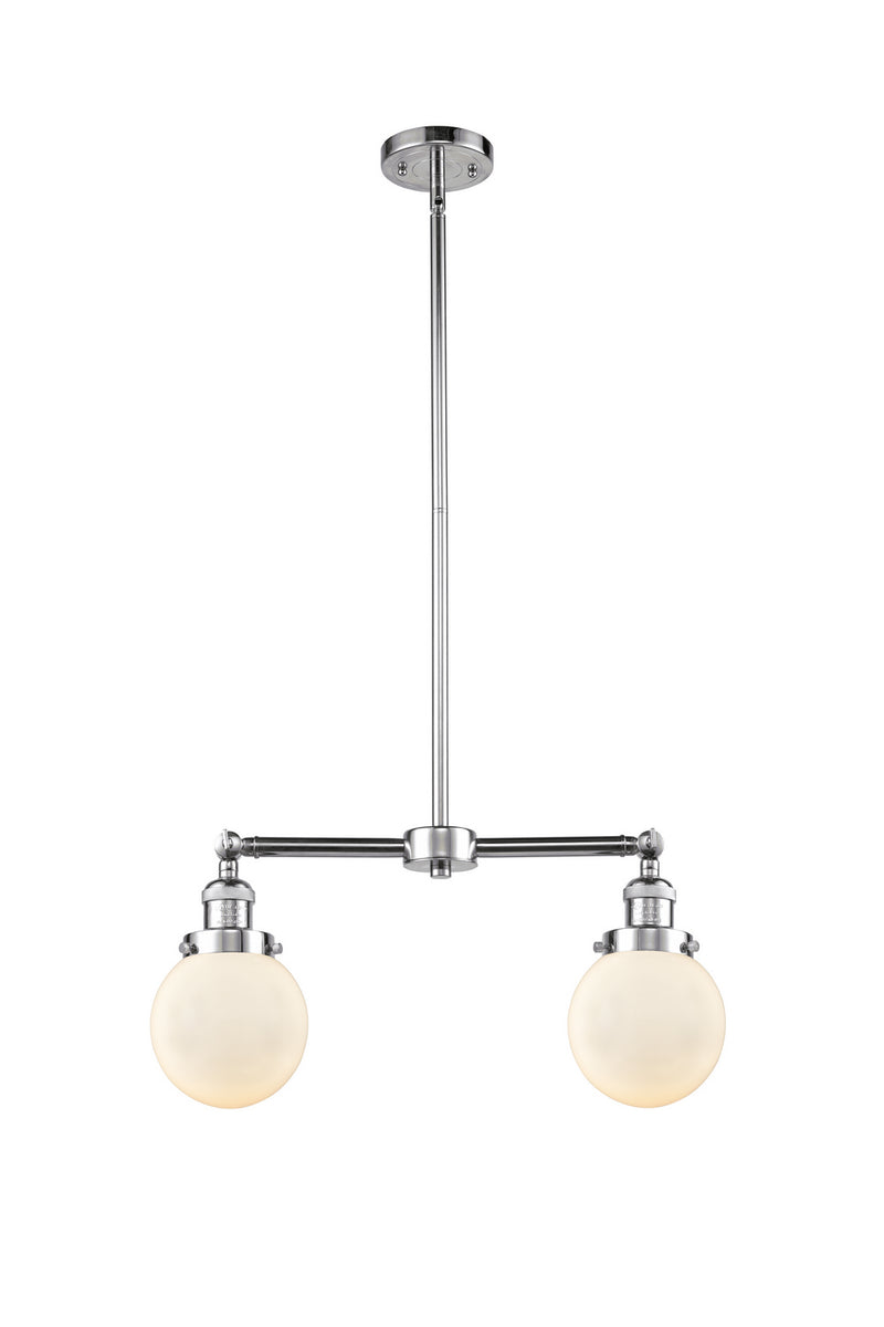 Innovations 209-PC-G201-6 Two Light Island Pendant, Polished Chrome