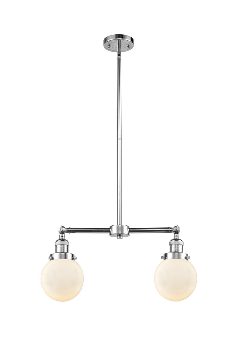 Innovations 209-PC-G201-6-LED LED Island Pendant, Polished Chrome