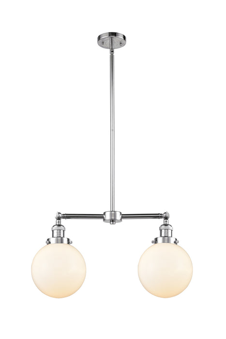 Innovations 209-PC-G201-8 Two Light Island Pendant, Polished Chrome