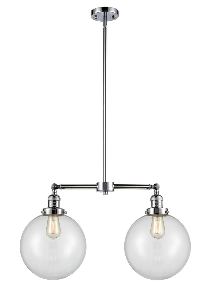 Innovations 209-PC-G202-10-LED LED Island Pendant, Polished Chrome