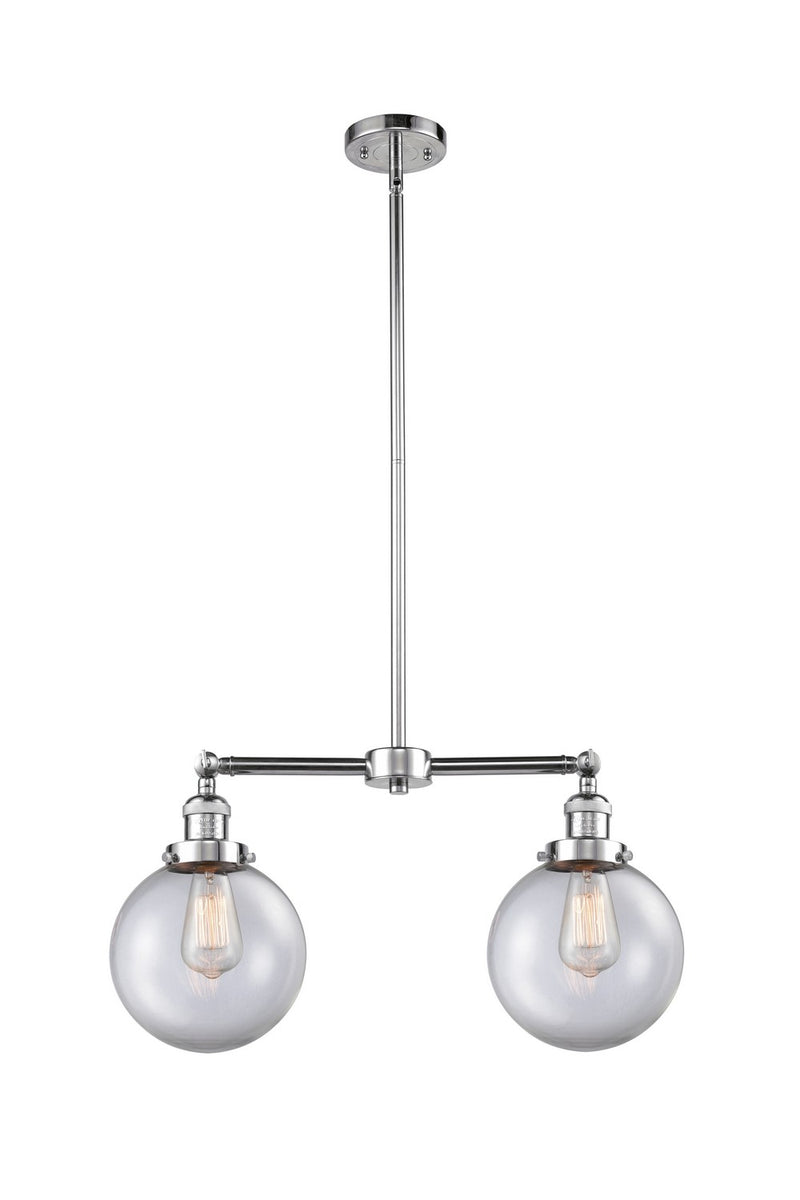 Innovations 209-PC-G202-8-LED LED Island Pendant, Polished Chrome