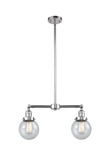 Innovations 209-PC-G204-6 Two Light Island Pendant, Polished Chrome