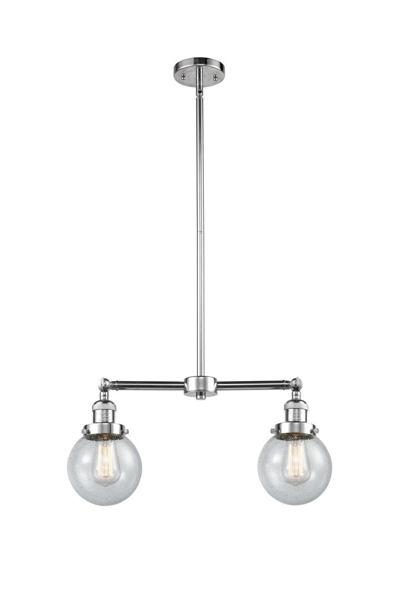 Innovations 209-PC-G204-6-LED LED Island Pendant, Polished Chrome