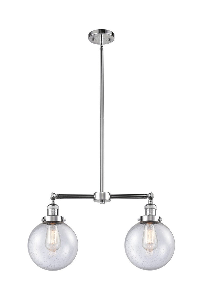 Innovations 209-PC-G204-8-LED LED Island Pendant, Polished Chrome