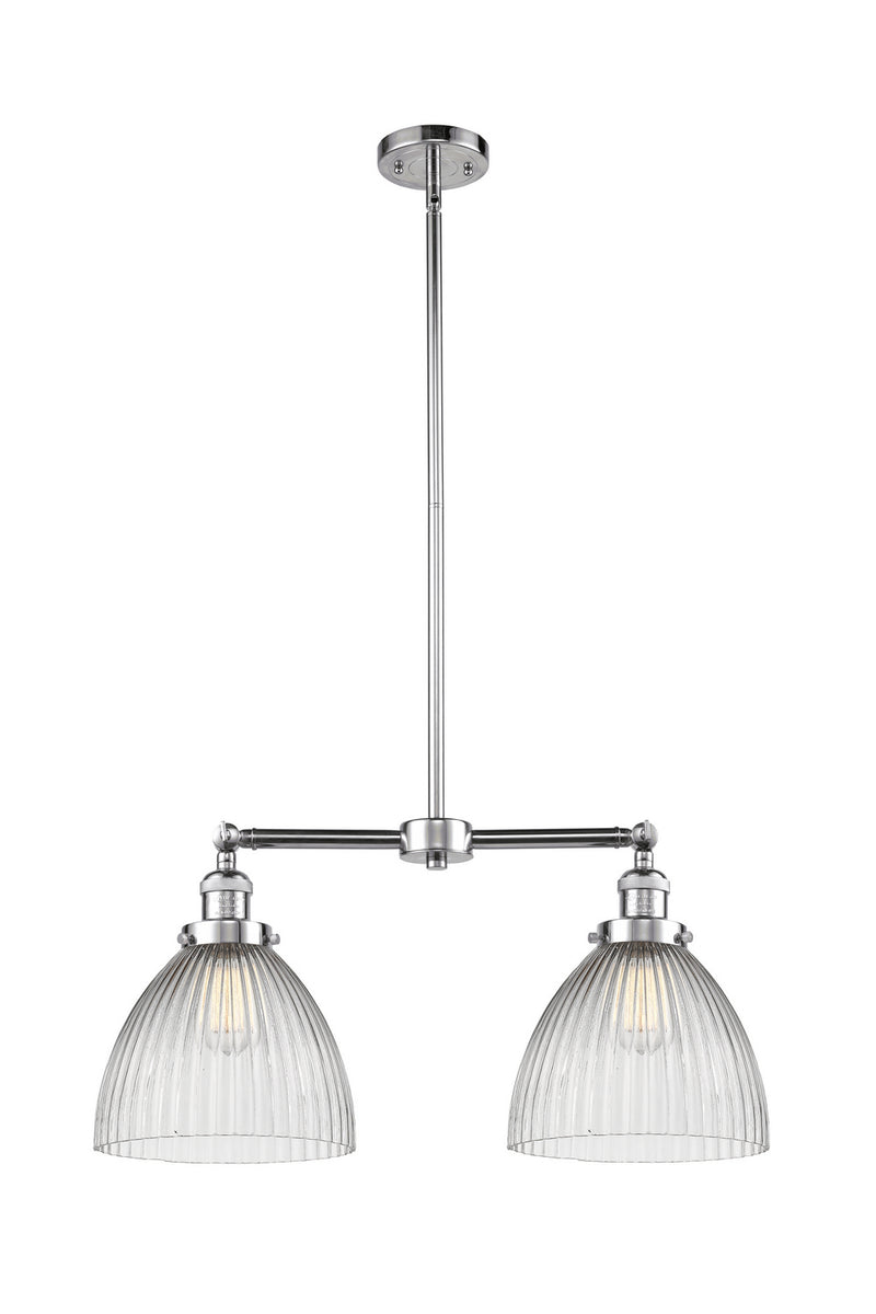 Innovations 209-PC-G222 Two Light Island Pendant, Polished Chrome