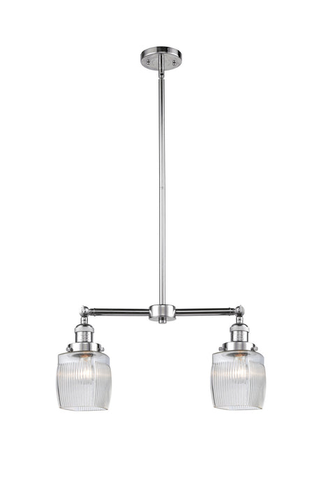 Innovations 209-PC-G302 Two Light Island Pendant, Polished Chrome