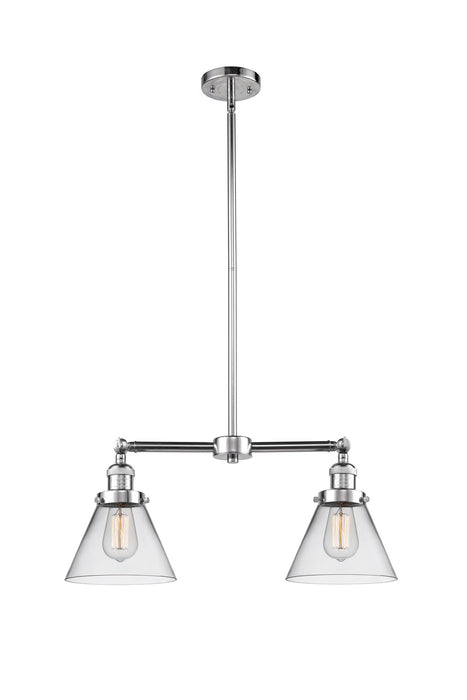 Innovations 209-PC-G42 Two Light Island Pendant, Polished Chrome