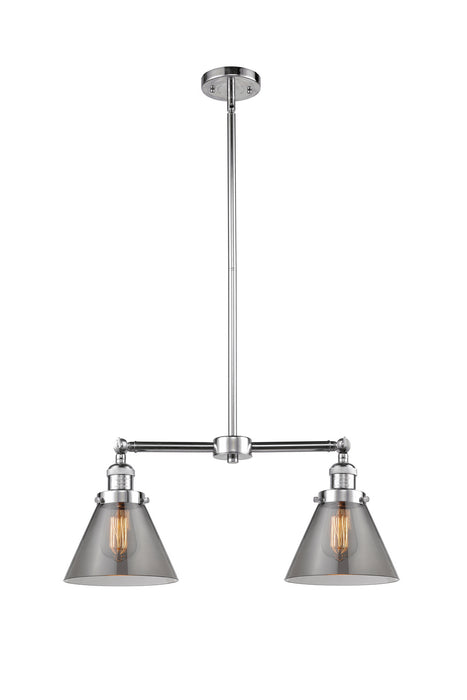 Innovations 209-PC-G43 Two Light Island Pendant, Polished Chrome