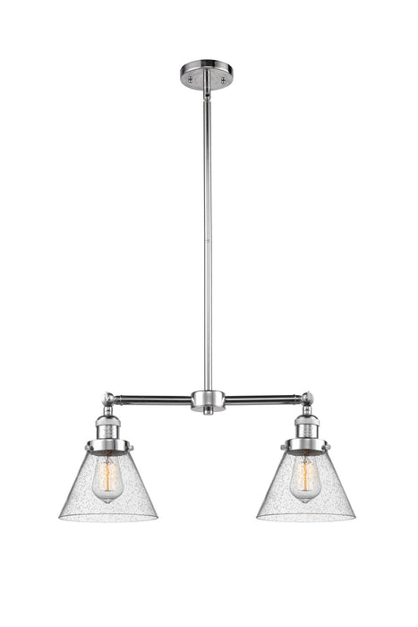 Innovations 209-PC-G44 Two Light Island Pendant, Polished Chrome
