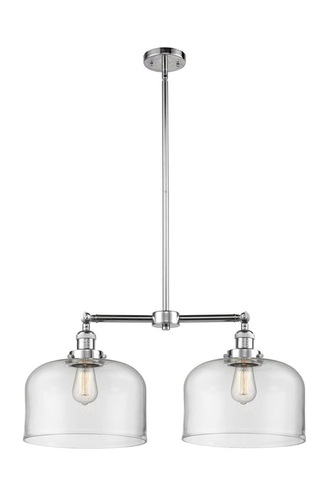 Innovations 209-PC-G72-L Two Light Island Pendant, Polished Chrome