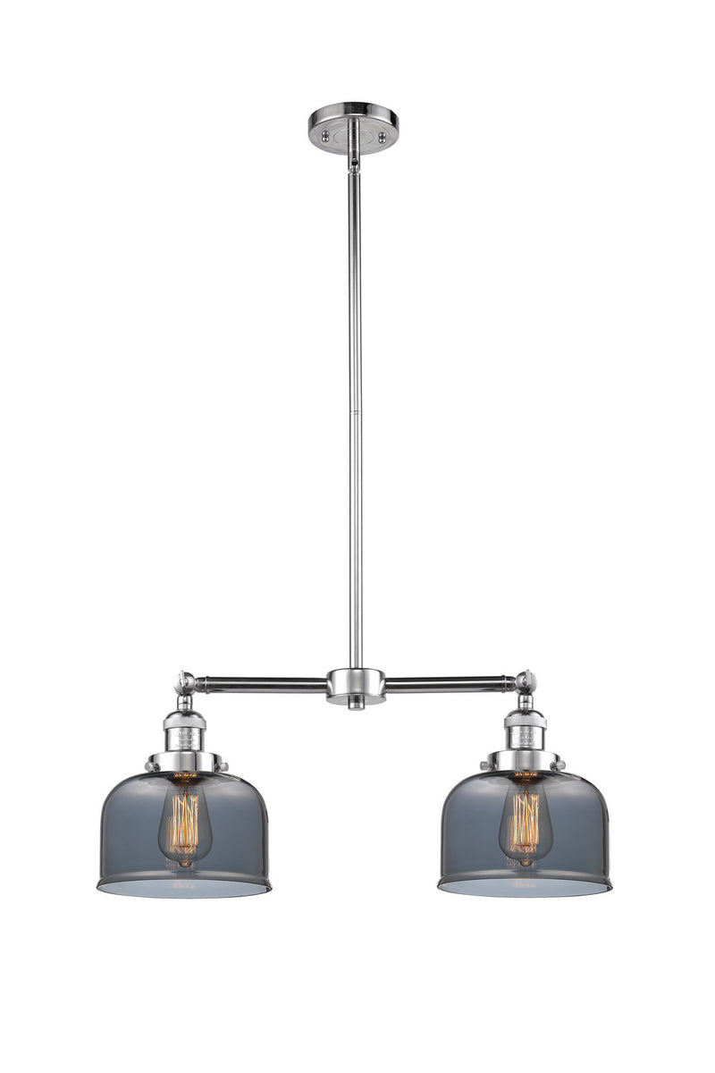 Innovations 209-PC-G73 Two Light Island Pendant, Polished Chrome