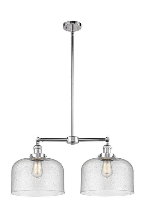 Innovations 209-PC-G74-L Two Light Island Pendant, Polished Chrome