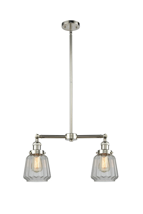 Innovations 209-PN-G142-LED LED Island Pendant, Polished Nickel