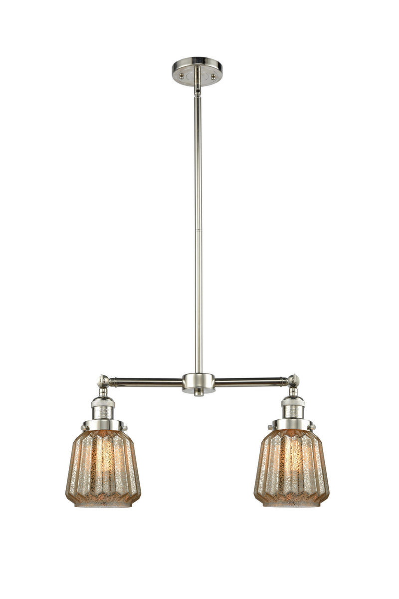 Innovations 209-PN-G146-LED LED Island Pendant, Polished Nickel
