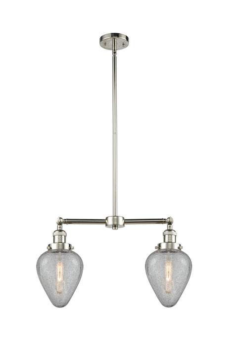 Innovations 209-PN-G165 Two Light Island Pendant, Polished Nickel