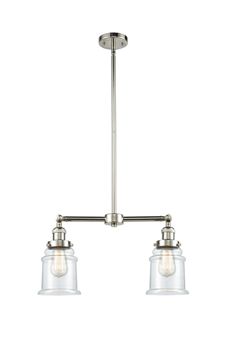 Innovations 209-PN-G182 Two Light Island Pendant, Polished Nickel