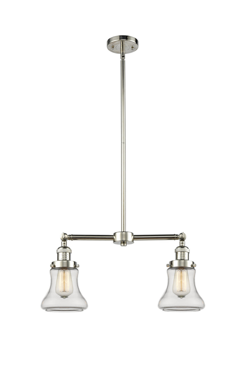 Innovations 209-PN-G192 Two Light Island Pendant, Polished Nickel