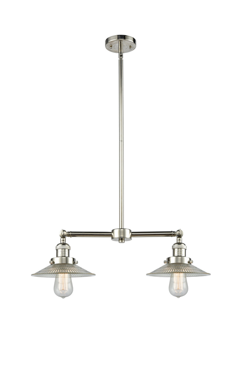 Innovations 209-PN-G2 Two Light Island Pendant, Polished Nickel