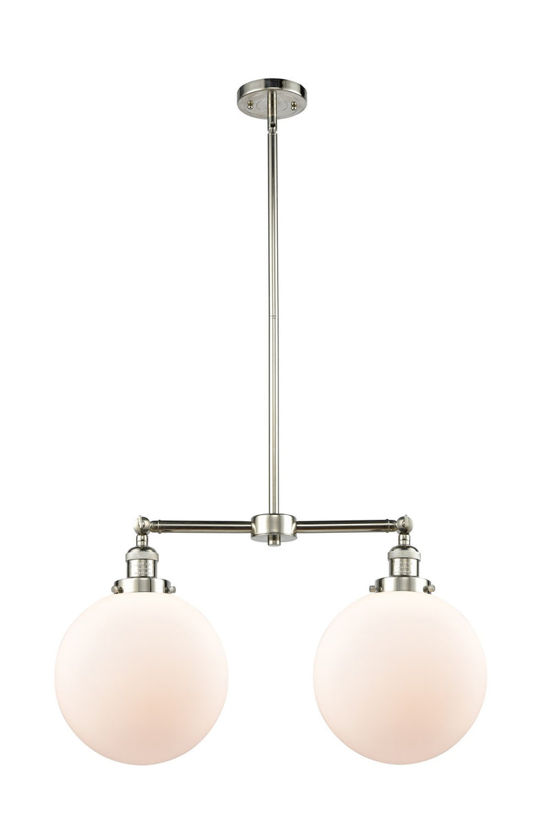 Innovations 209-PN-G201-10-LED LED Island Pendant, Polished Nickel