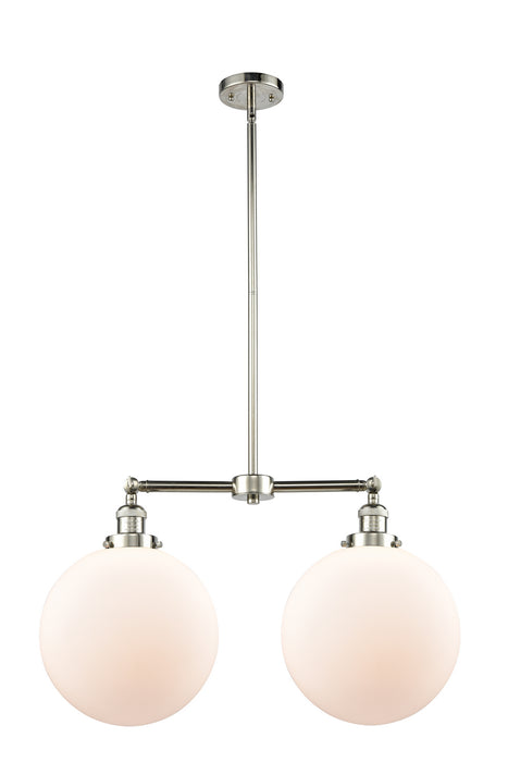 Innovations 209-PN-G201-12 Two Light Island Pendant, Polished Nickel