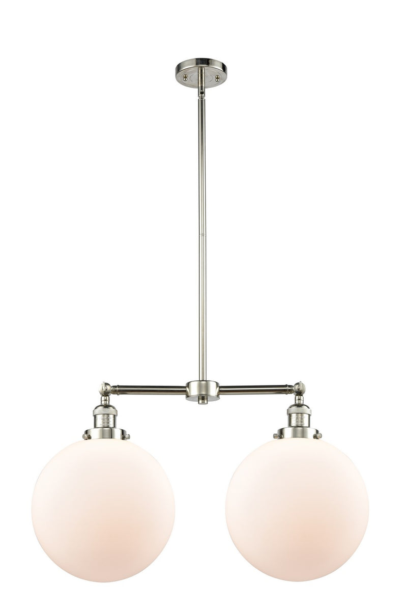 Innovations 209-PN-G201-12-LED LED Island Pendant, Polished Nickel