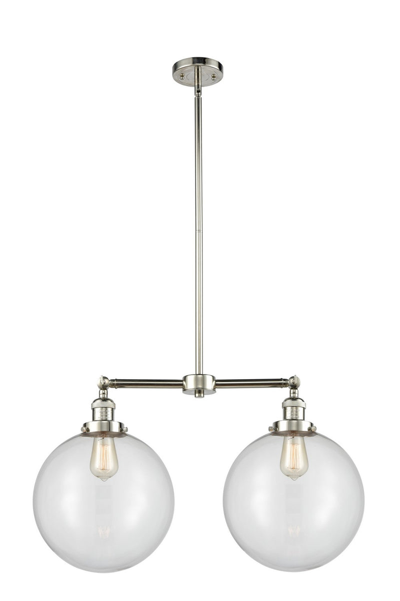 Innovations 209-PN-G202-12-LED LED Island Pendant, Polished Nickel