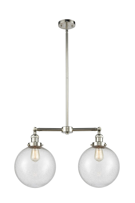 Innovations 209-PN-G204-10-LED LED Island Pendant, Polished Nickel
