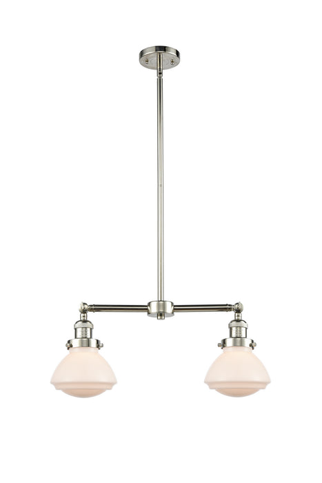 Innovations 209-PN-G321 Two Light Island Pendant, Polished Nickel