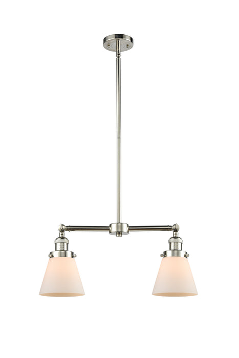 Innovations 209-PN-G61 Two Light Island Pendant, Polished Nickel