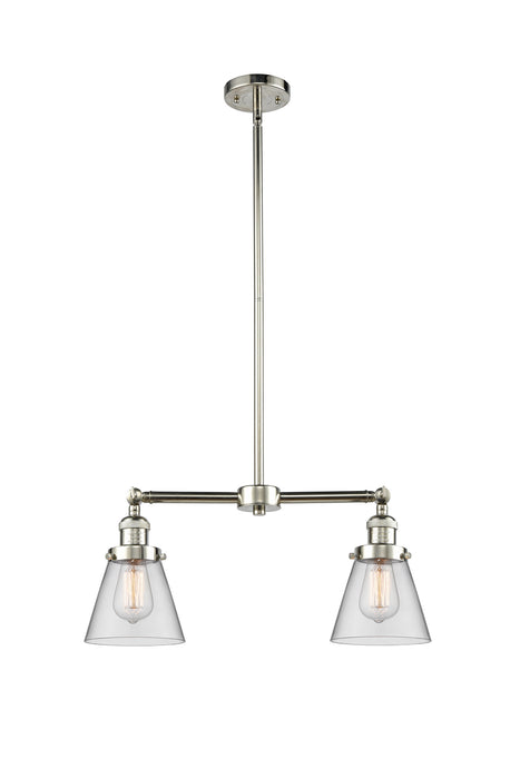 Innovations 209-PN-G62 Two Light Island Pendant, Polished Nickel