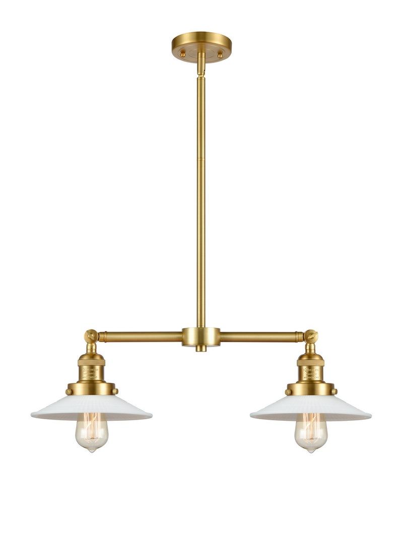 Innovations 209-SG-G1 Two Light Island Pendant, Satin Gold