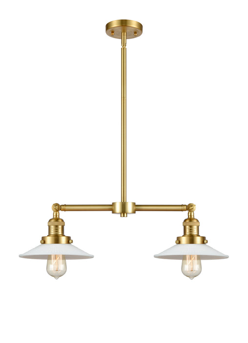Innovations 209-SG-G1 Two Light Island Pendant, Satin Gold