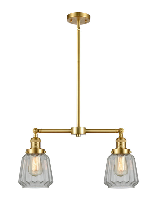 Innovations 209-SG-G142 Two Light Island Pendant, Satin Gold