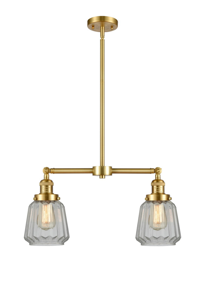 Innovations 209-SG-G142-LED LED Island Pendant, Satin Gold