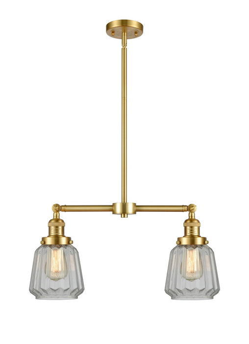 Innovations 209-SG-G142-LED LED Island Pendant, Satin Gold