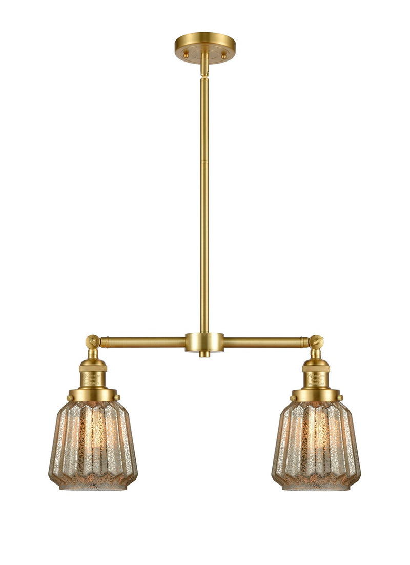 Innovations 209-SG-G146-LED LED Island Pendant, Satin Gold