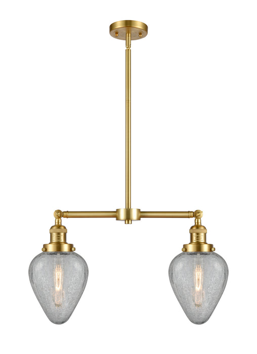 Innovations 209-SG-G165 Two Light Island Pendant, Satin Gold