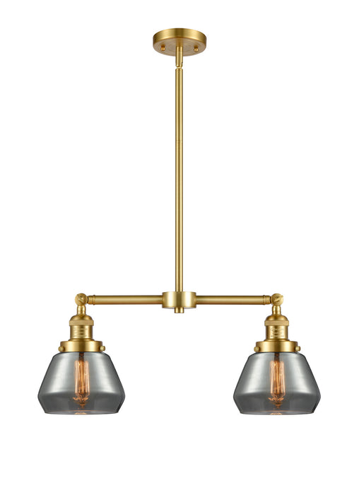 Innovations 209-SG-G173 Two Light Island Pendant, Satin Gold